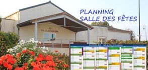 Planning des réservations de la salle des fêtes