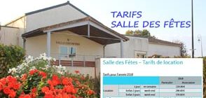 Salle des Fêtes – Tarifs de location